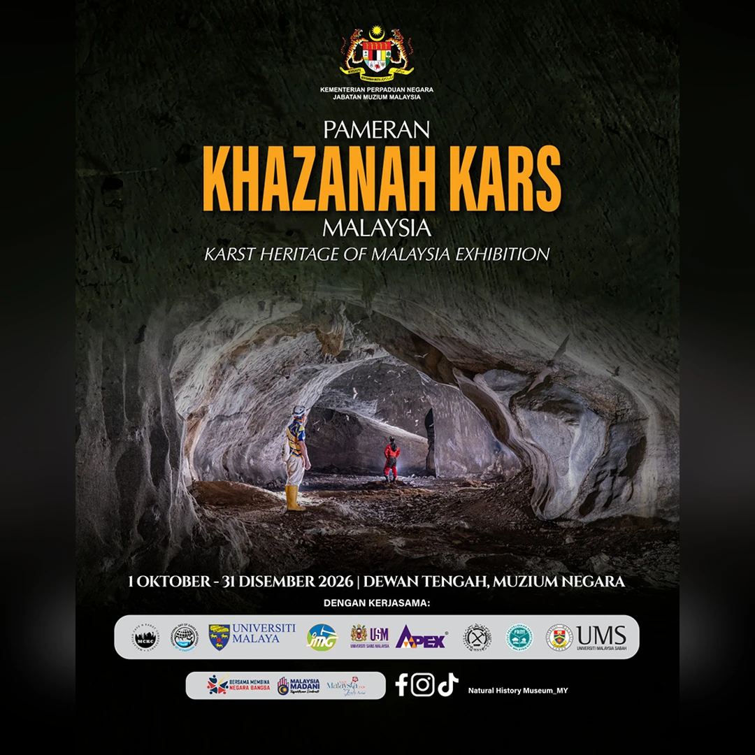 Poster Pameran Khazanah Kars Malaysia, 1 Oktober hingga 31 Disember 2026, Dewan Tengah, Muzium Negara