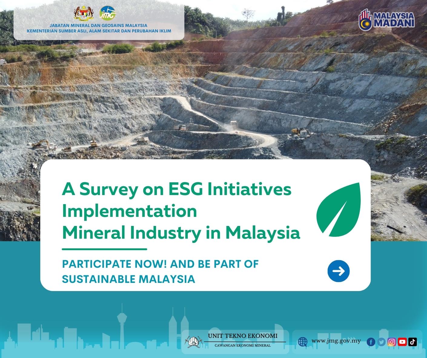 Kajian Soal Selidik “A Survey on ESG Implementation in Mineral Industry in Malaysia”