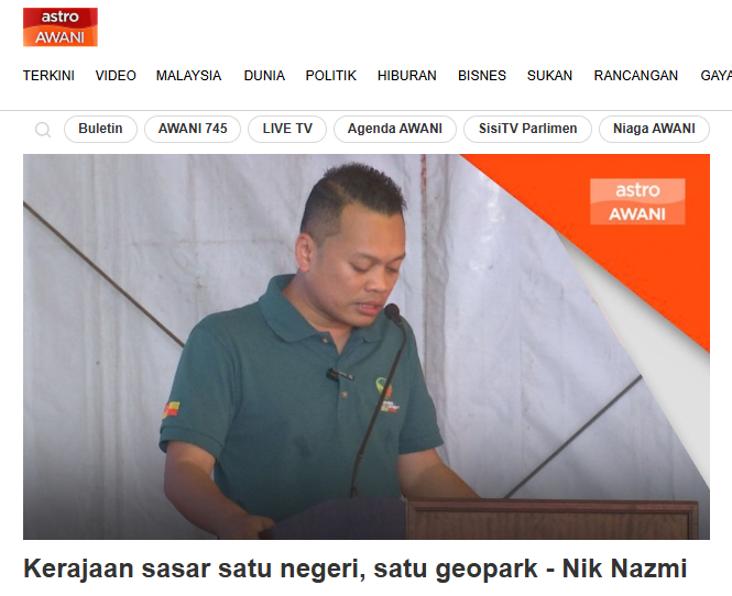 astroawani.com videos video terkini x7sio1 kerajaan sasar satu negeri satu geopark nik nazmi x9993dm