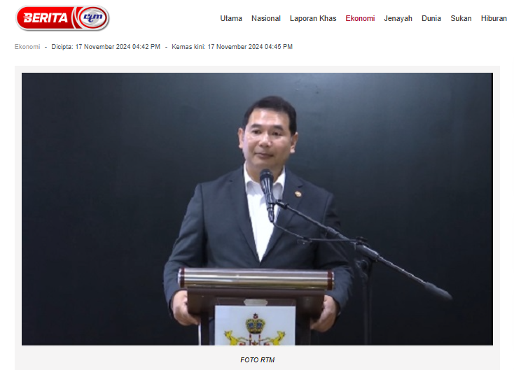berita.rtm.gov.my ekonomi senarai berita ekonomi senarai artikel pembangunan rangka kerja dan strategi ekonomi biru siap akhir 2025