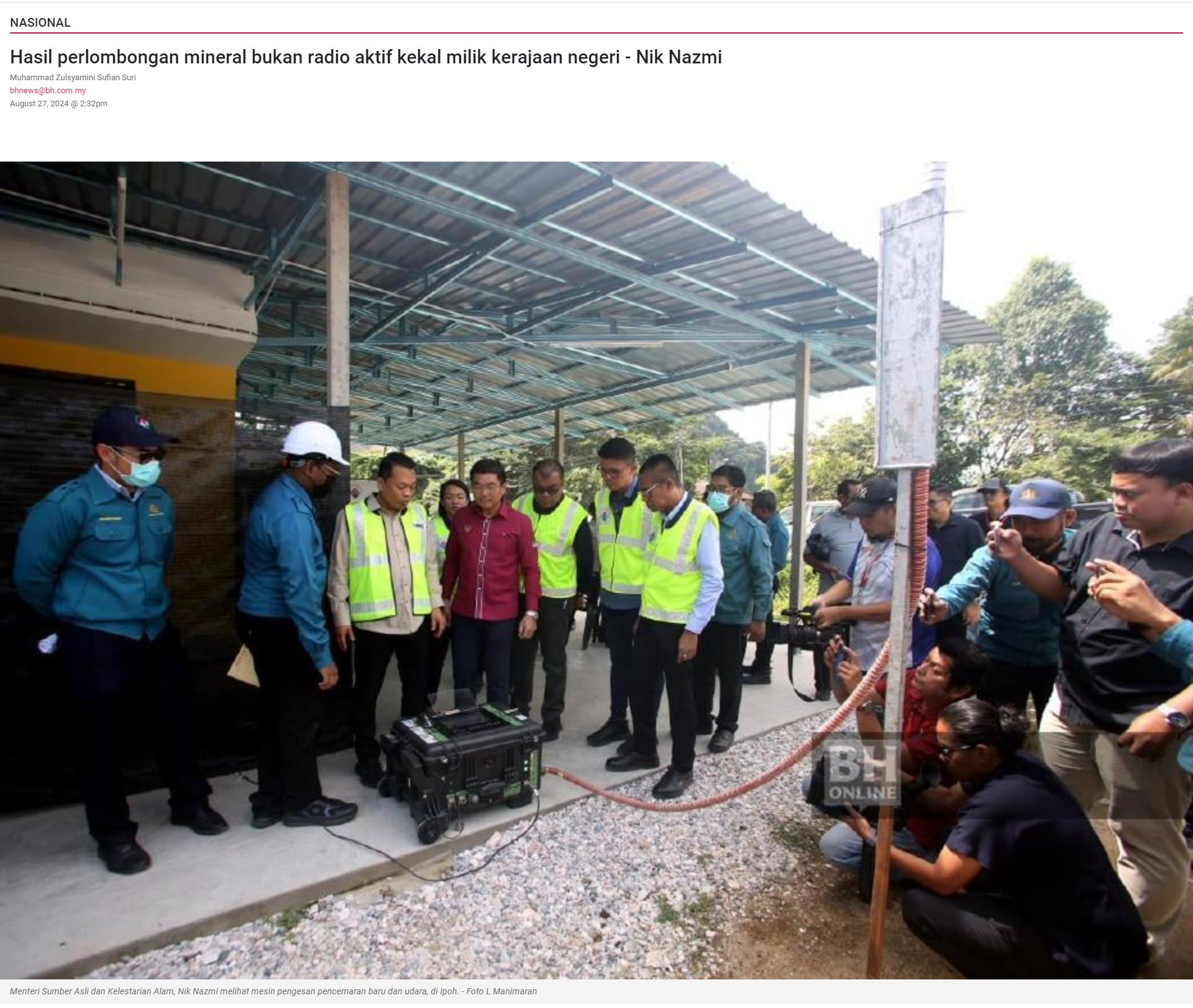 screencapture bharian my amp berita nasional 2024 08 1290675 hasil perlombongan mineral bukan radio aktif kekal milik kerajaan 2024 08 28 11 07 46